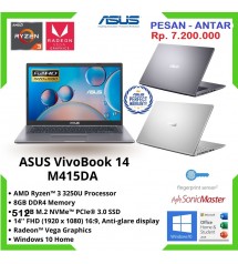 ASUS  Vivobook M415DAO-VIPS351 AMD Ryzen 3-3250U | ram 8gb | ssd 512gb |14"| FHD | W10 | OHS2019